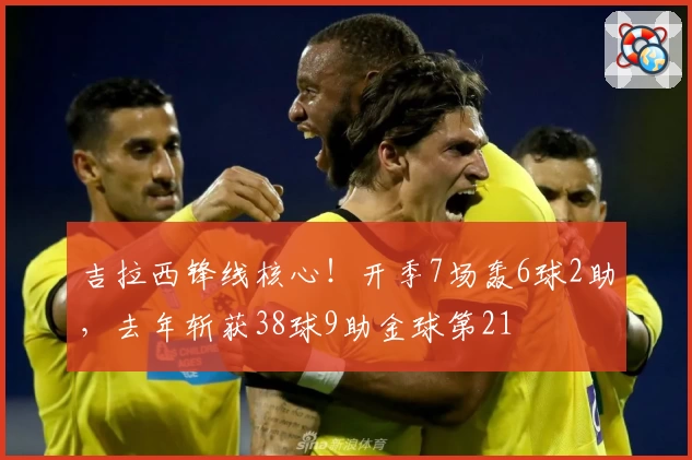 吉拉西锋线核心！开季7场轰6球2助，去年斩获38球9助金球第21